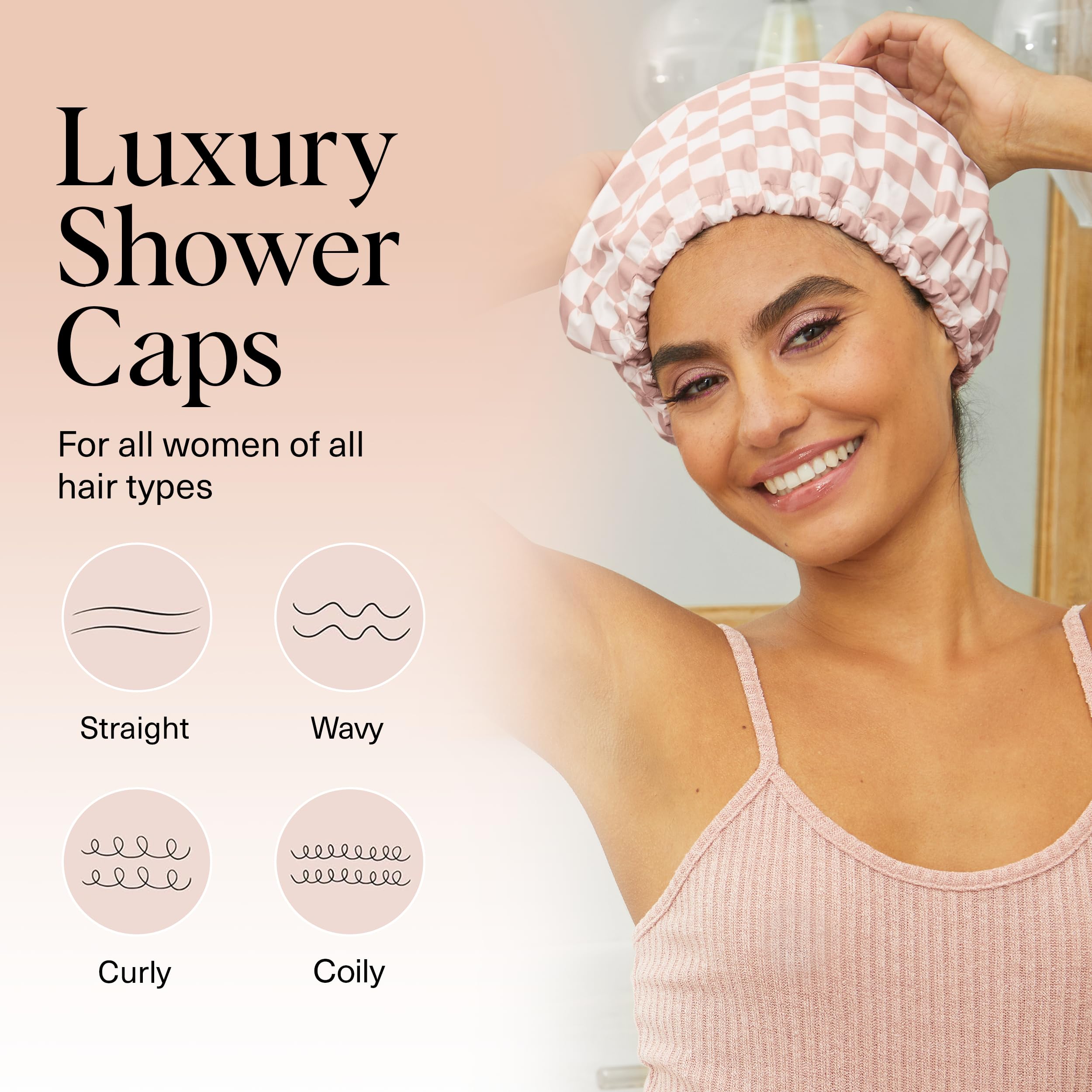 Kitsch bonnet-douche imperméable en polyester-silicone pour une protection durable.