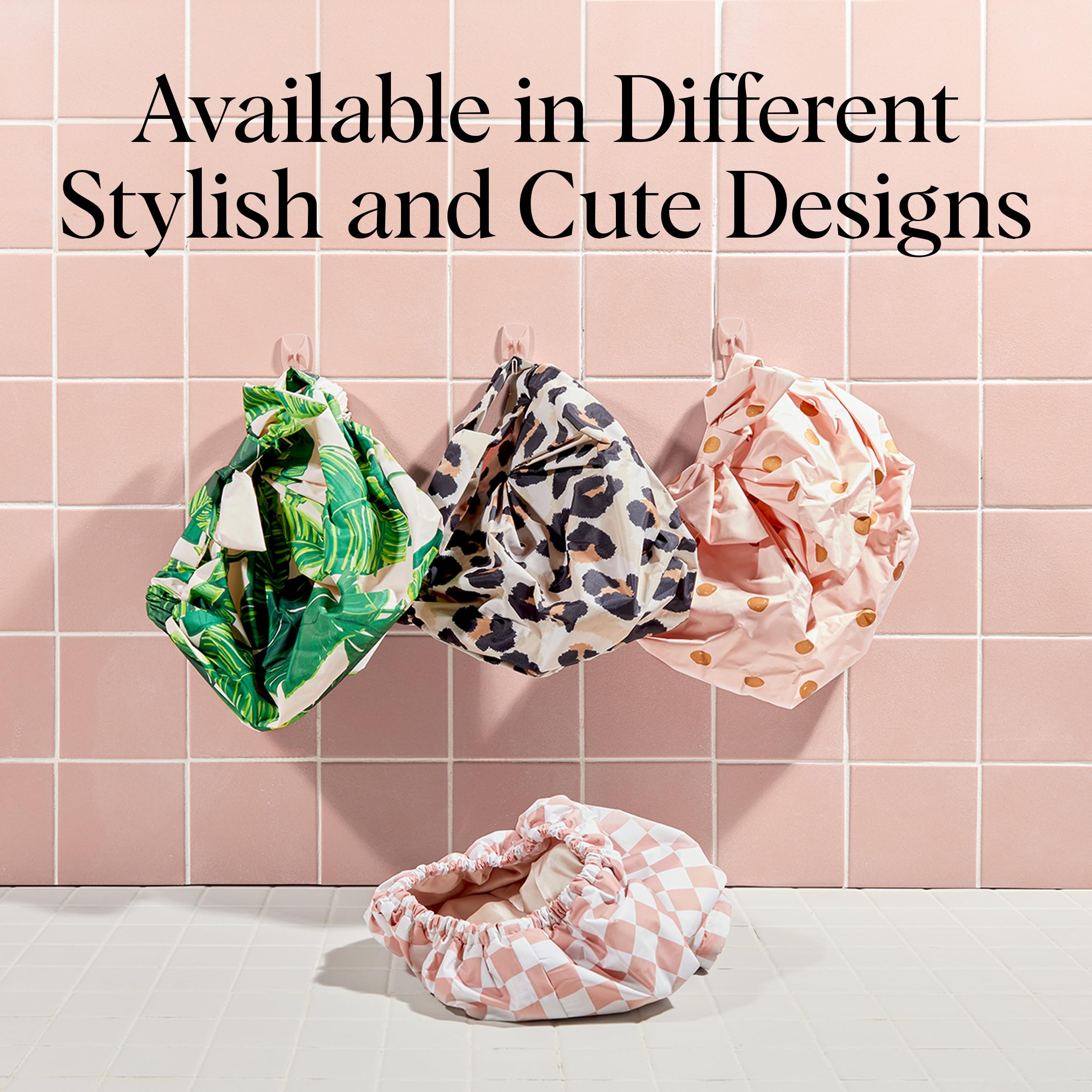 Kitsch bonnet-douche lavable et réutilisable pour une économie durable.