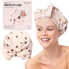 Bonnet de douche Kitsch luxe pour femmes, protection élégante des cheveux pendant la douche.