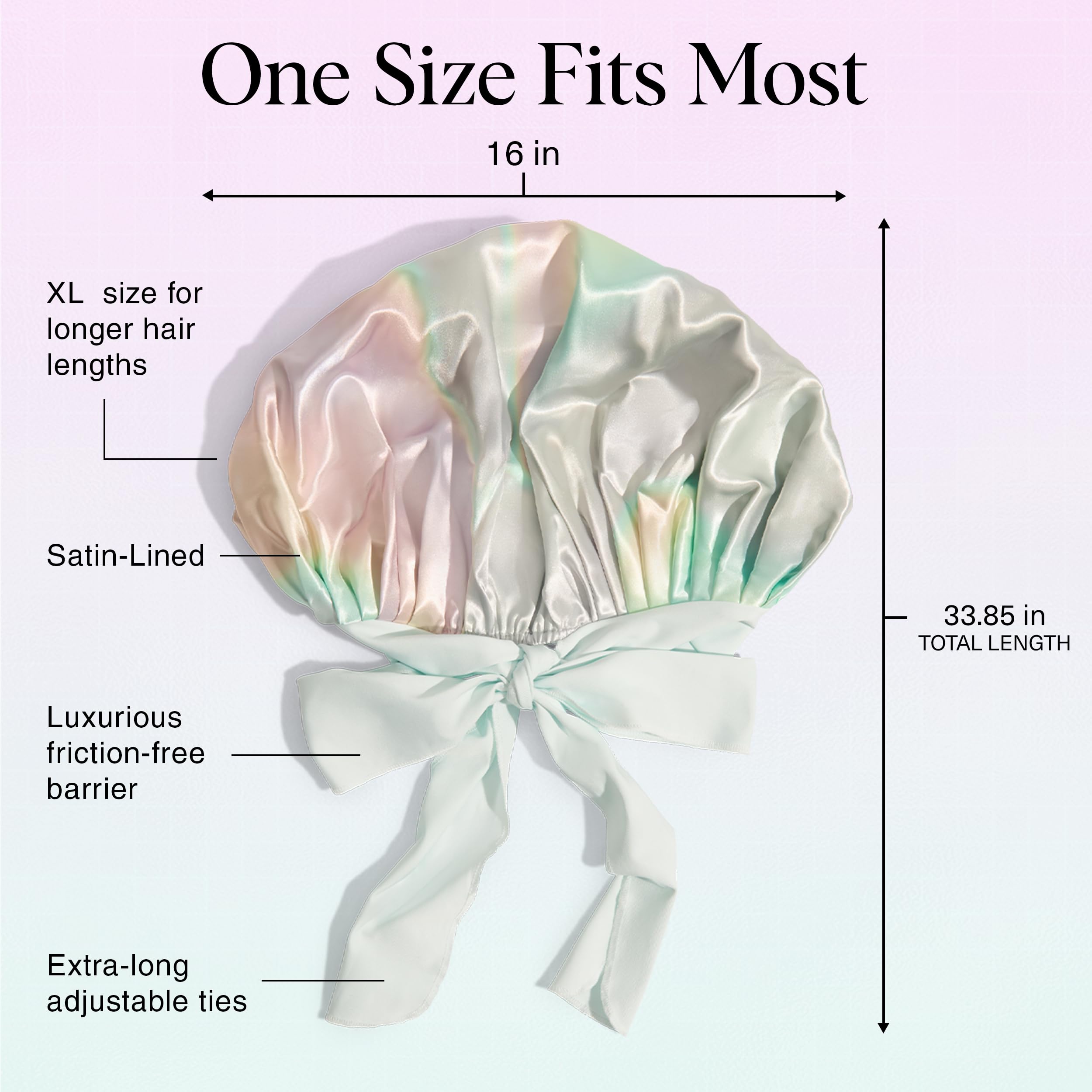 Bonnet satin anti-frizz Kitsch Aura pour une nuit sans frottement.