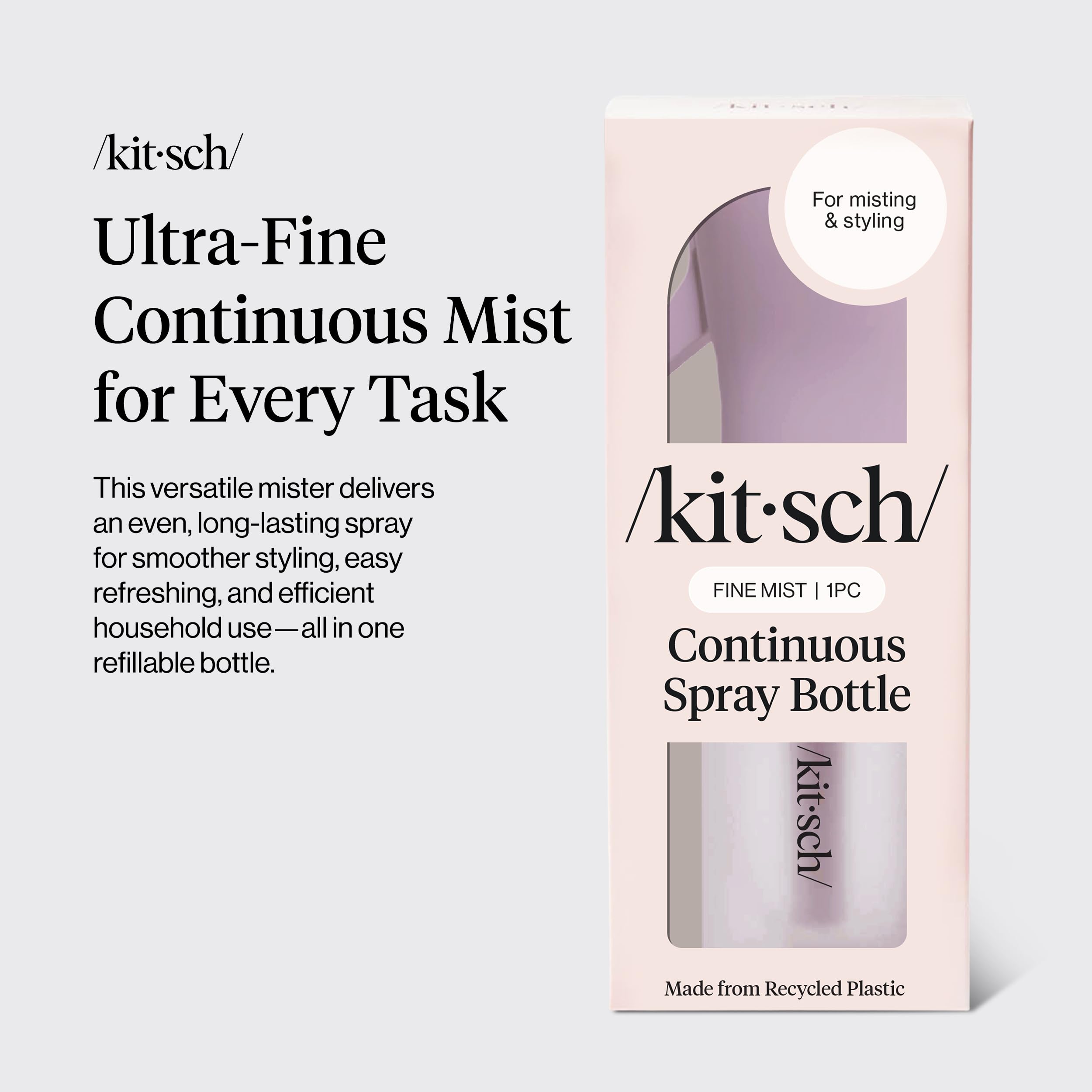 Kitsch Bouteille Compacte 5onces se glisse facilement dans la trousse beauté.