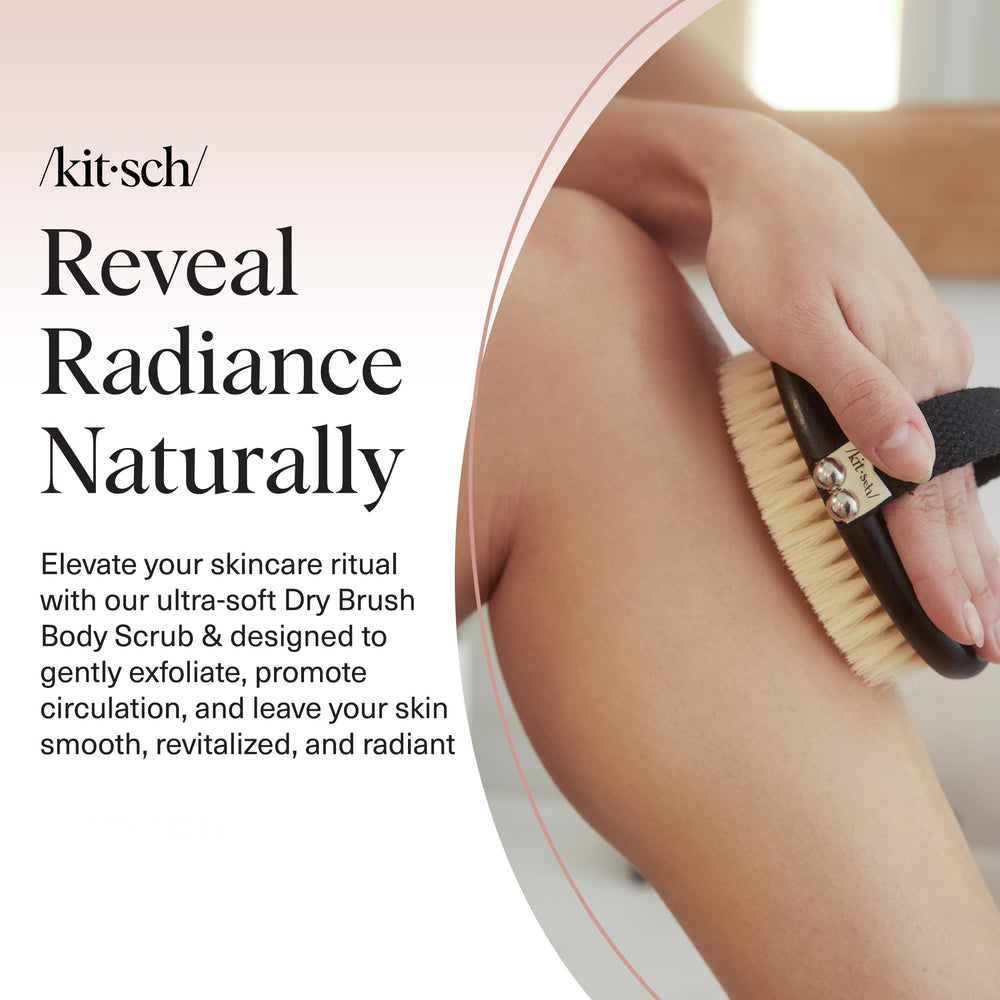 Brosse Kitsch exfoliation douce, retire les cellules mortes sans agresser la peau.