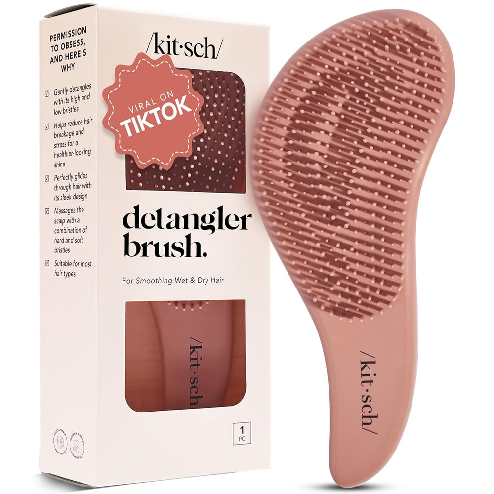 Brosse démêlante Kitsch – brins doux, démêlage sans tiraillement pour tous types de cheveux.