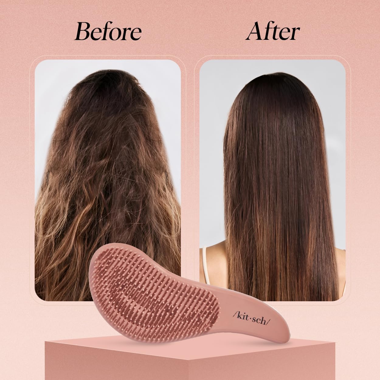 Brosse démêlante Kitsch – textures capillaires variées démêlé en douceur.