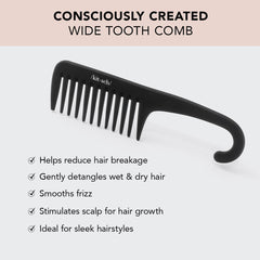 Kitsch brosse démêlant à dents larges dans la douche, idéale pour répartir l’après-shampoing.
