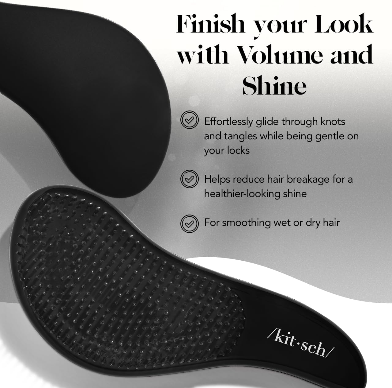 Kitsch brosse-massage cuir chevelu pendant le démêlage stimulant.