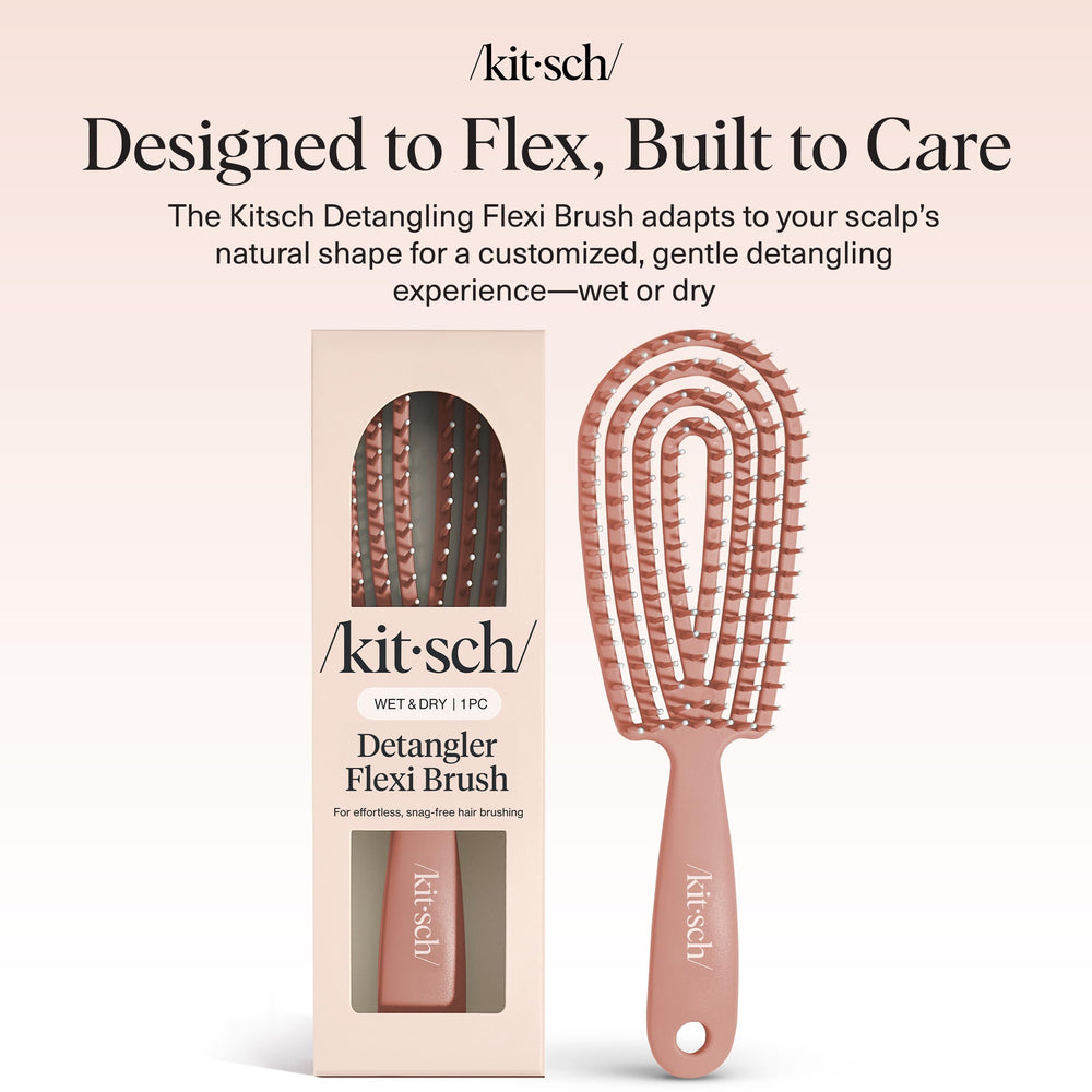 Brosse Kitsch couleur terre cuite, pratique pour le quotidien.