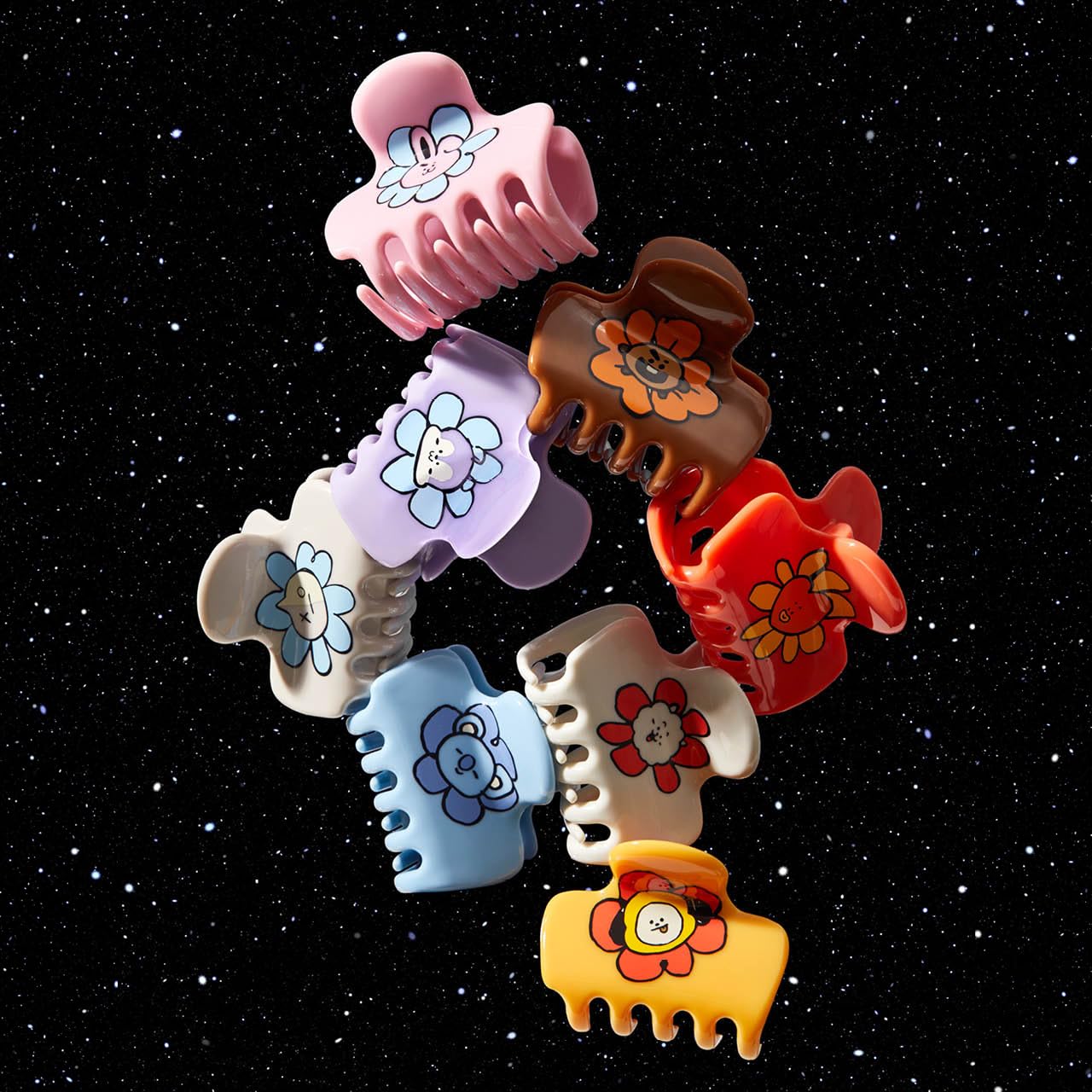 Pinces Kitsch BT21 adhésion robuste, convient à tous les types de cheveux.