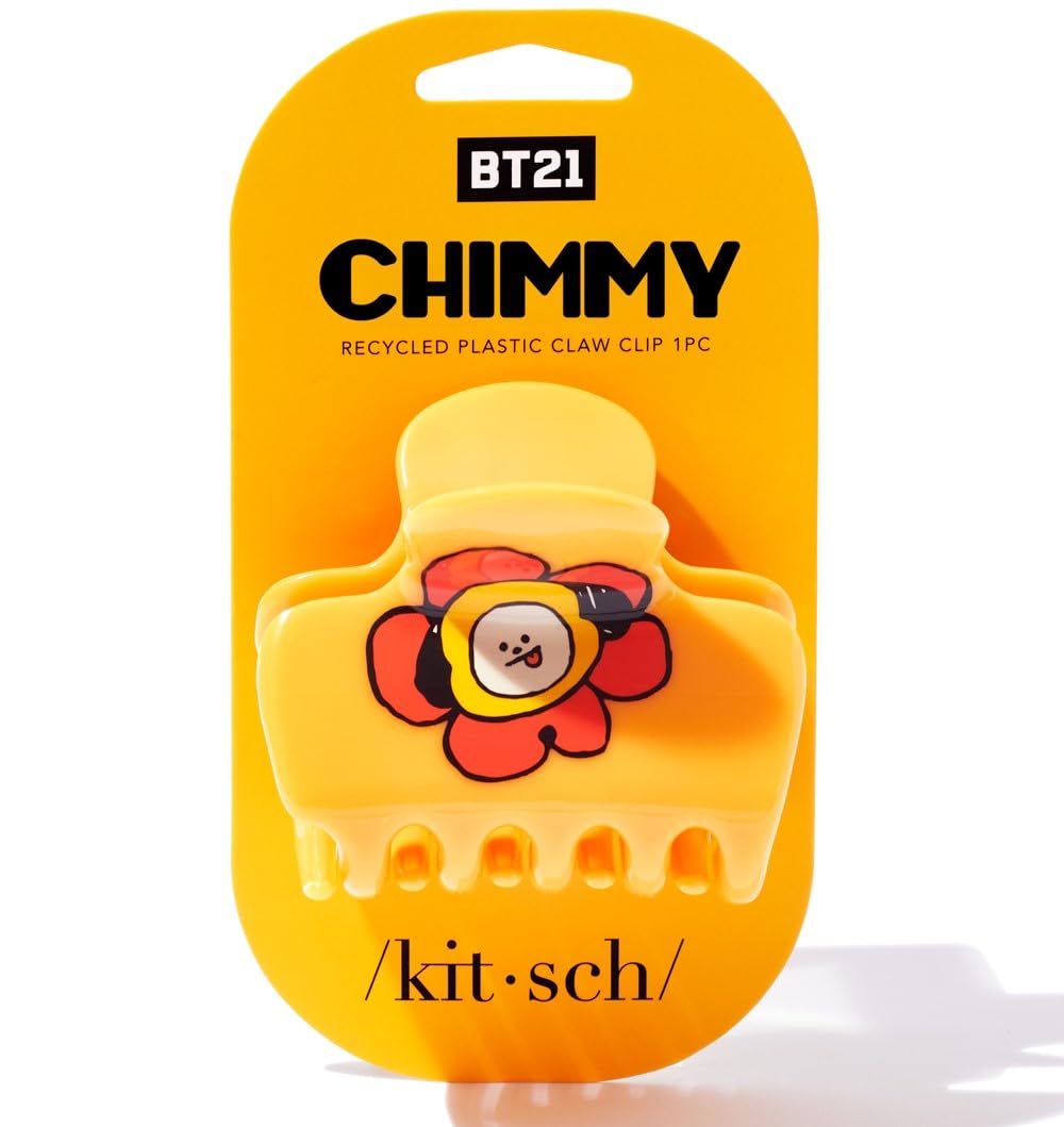 Pinces Kitsch BT21 Puffy moyennes pour cheveux, maintien élégant au quotidien.