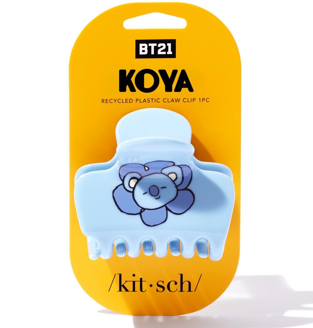 Pinces Puffy moyennes Kitsch BT21, fixation fiable pour cheveux fins et épais.