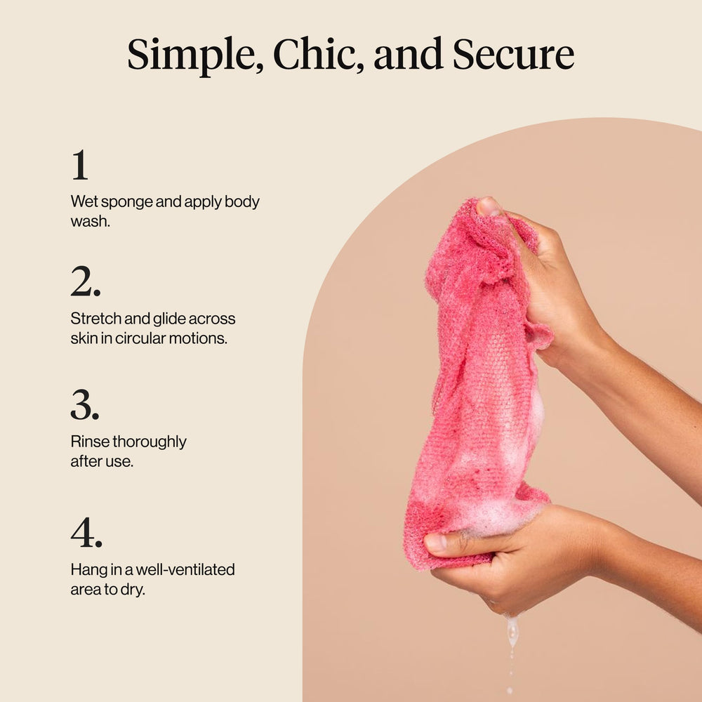 Idée cadeau bien-être: set de 3 éponges pour la douche.