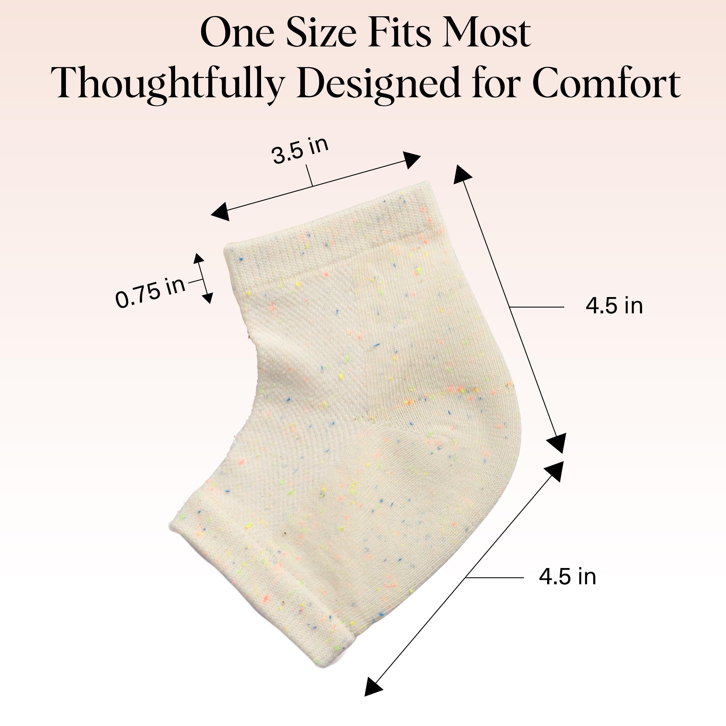 Chaussettes réutilisables et lavables, traitements répétés faciles.