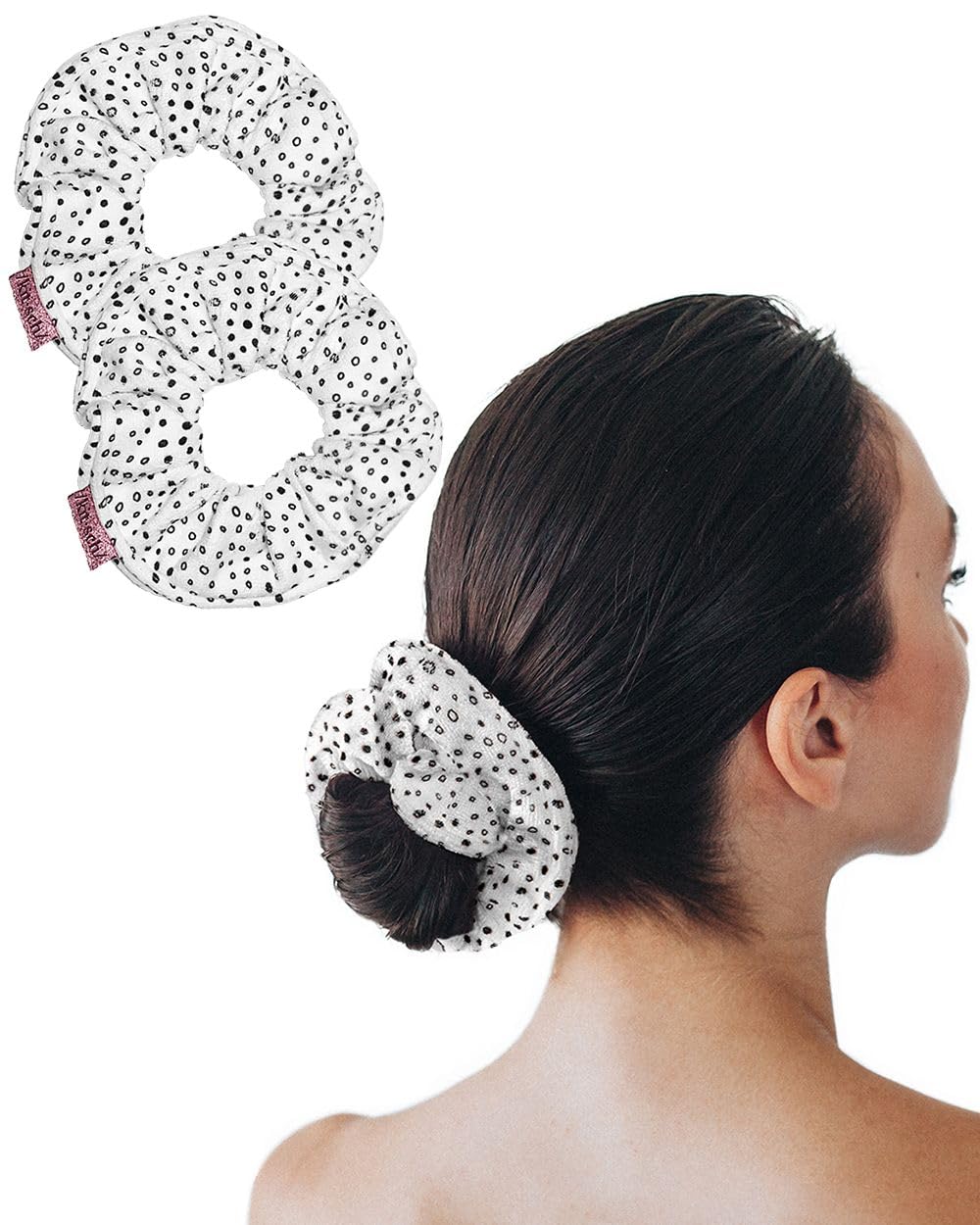 Kitsch chouchou cheveux microfibre design micro-dot, cadeau idéal