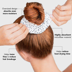 Kitsch chouchou cheveux microfibre usage séchage rapide après piscine