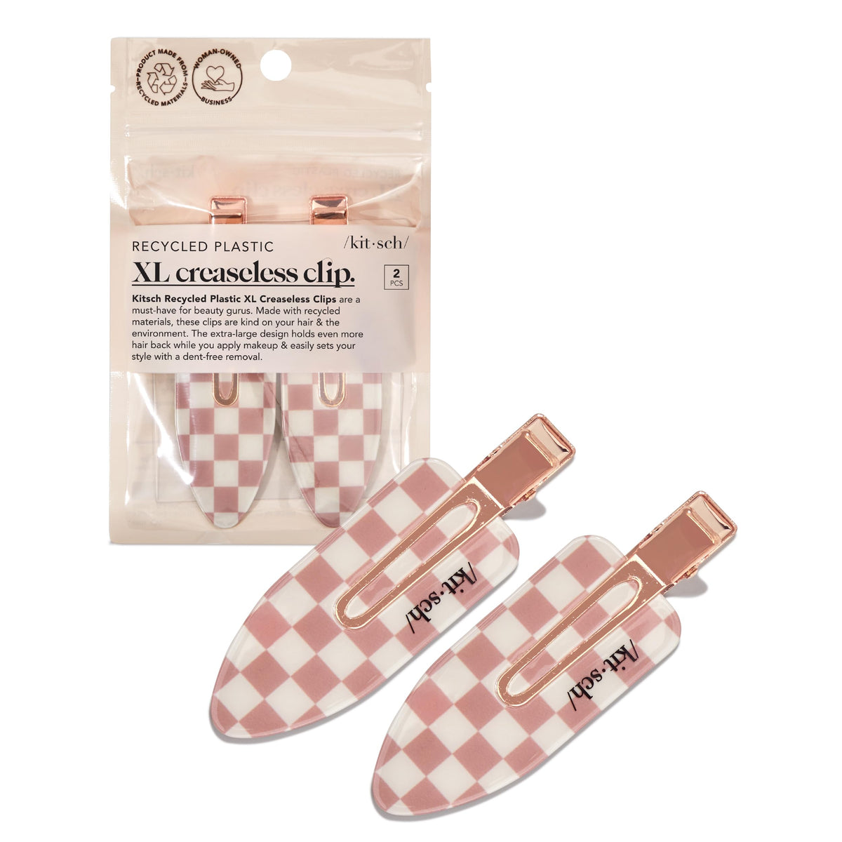 Épingle Kitsch sans pli, carreaux terre cuite, parfait pour maquillage sans distraction.