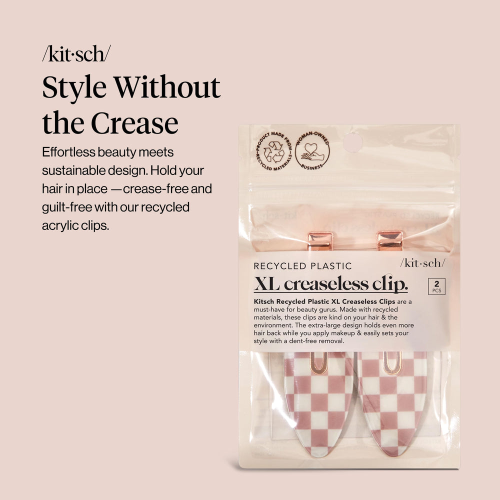 Pinces Kitsch sans pli, carreaux terre cuite, idéal pour fixer la frange lors du maquillage.