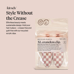 Pinces Kitsch sans pli, carreaux terre cuite, idéal pour fixer la frange lors du maquillage.