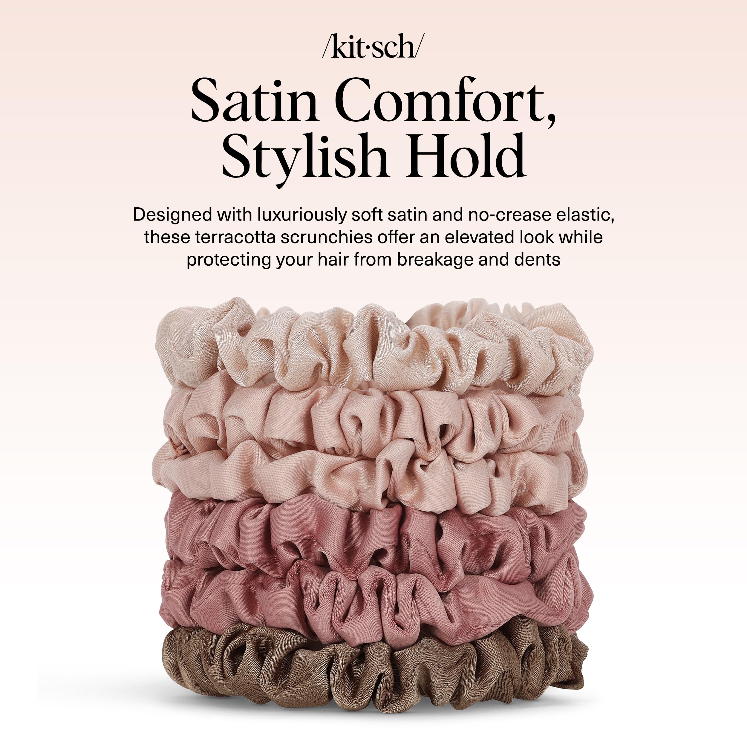Look rapide avec serre-cheveux satin terracotta Kitsch.