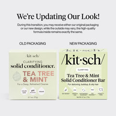 Kitsch barre-après-shampooing Tea Tree & Menthe – barre compacte, facile à transporter