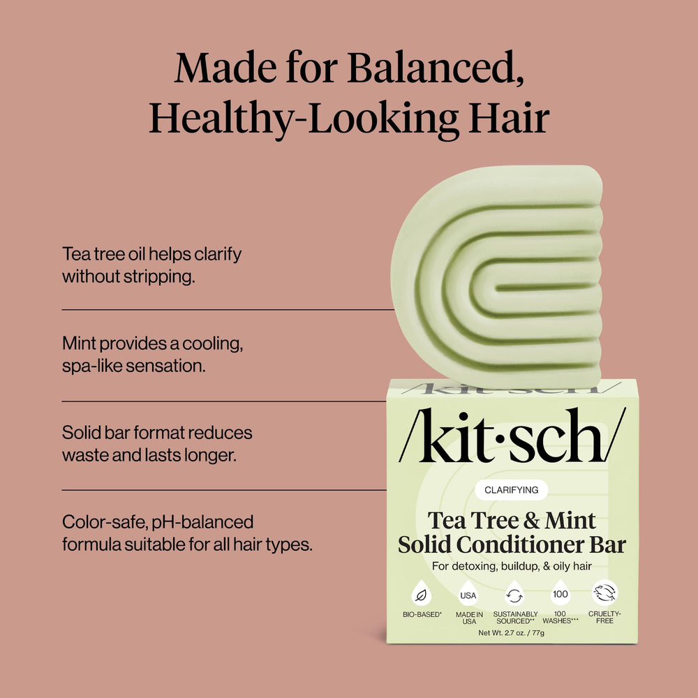 Kitsch Barre Tea Tree & Menthe – usage quotidien pour cheveux propres et frais