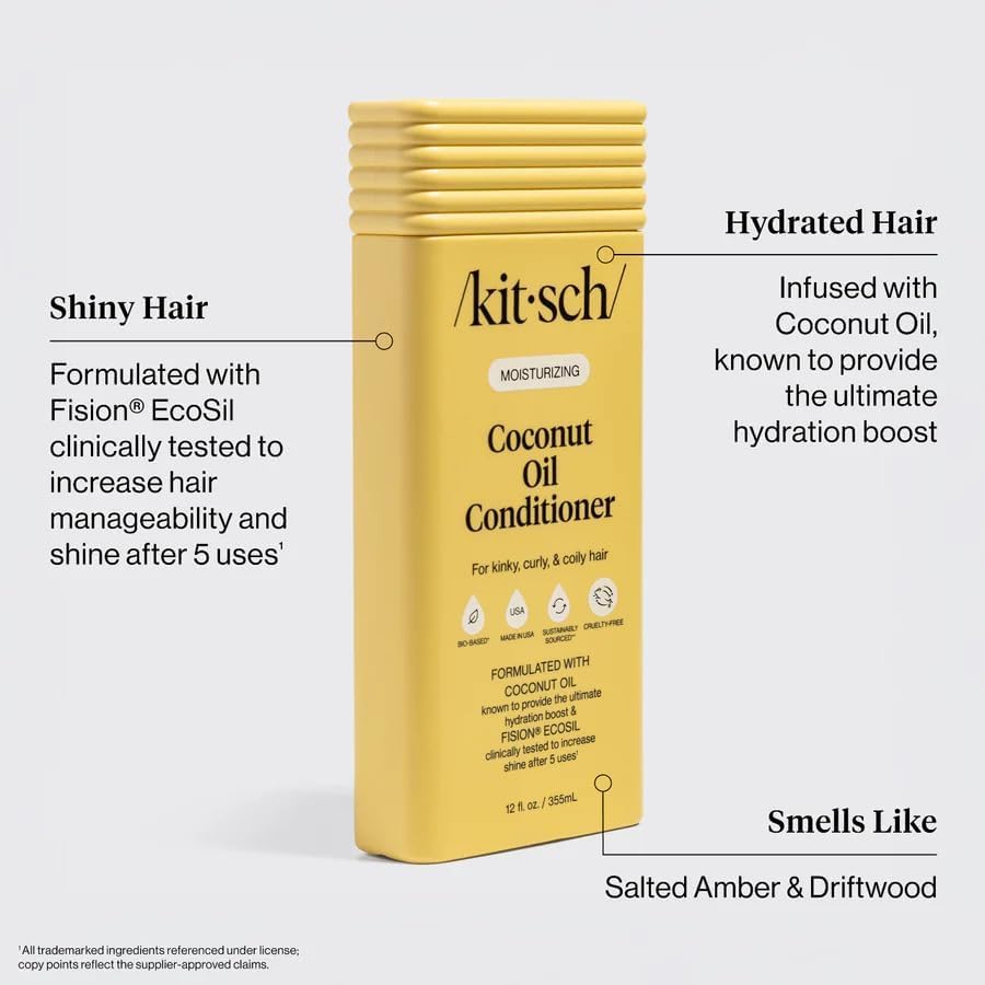 Kitsch conditionneur coco après lavage, cheveux brillants et faciles à coiffer