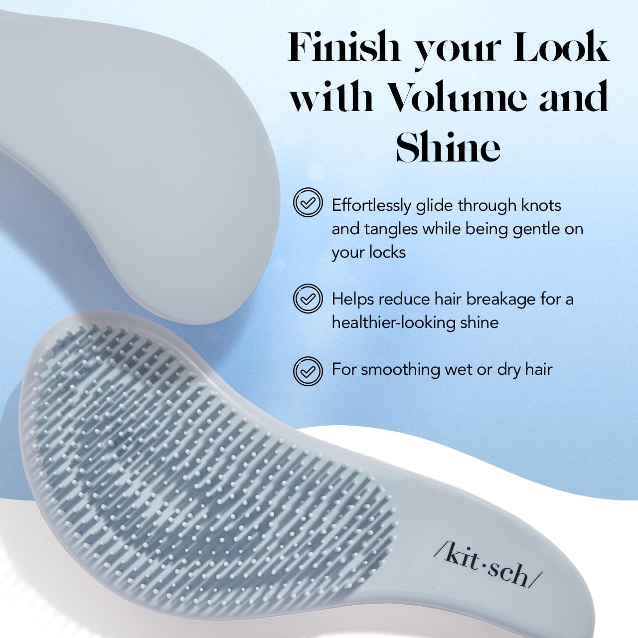 Brosse Kitsch pour cheveux secs démêlage efficace sans douleur