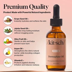Kitsch Dermaplane huile argan apaise et nourrit la peau.