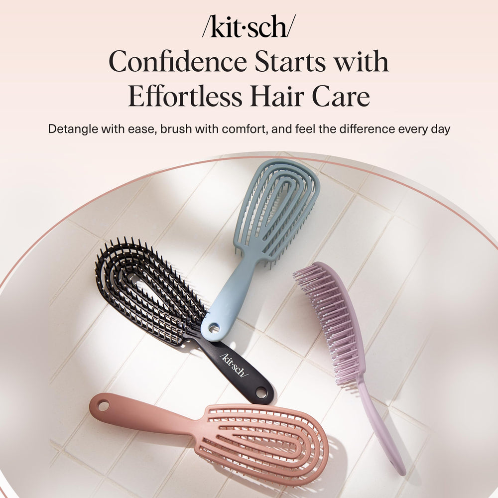 Brosse Kitsch Detangler adaptée cheveux délicats des enfants.