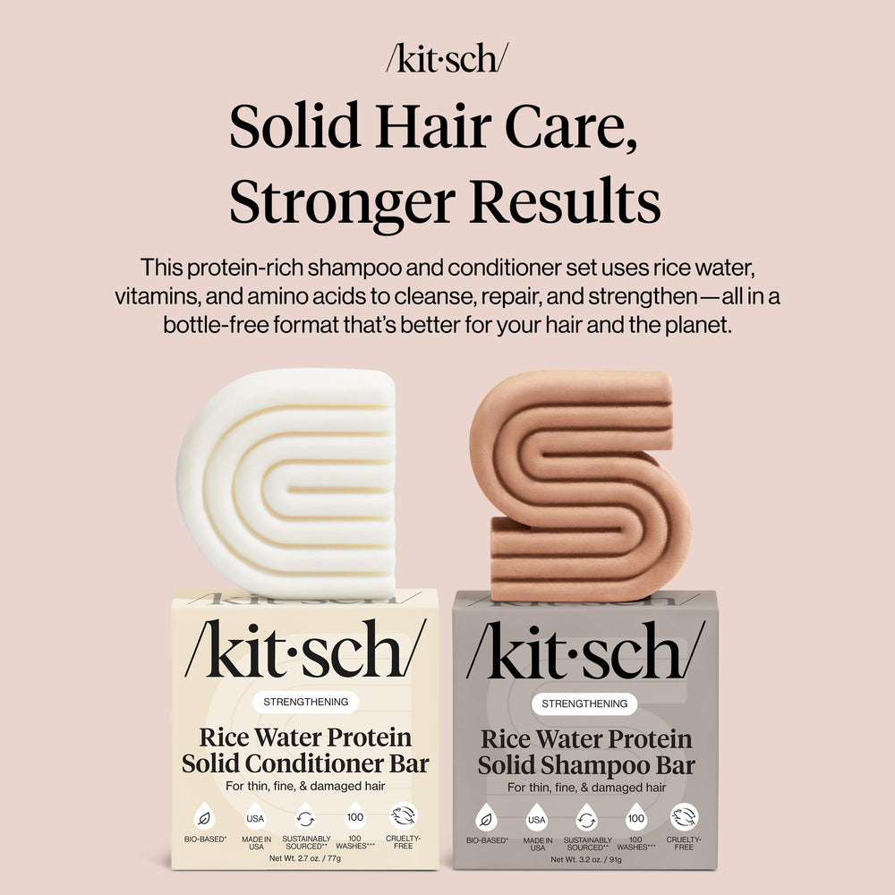 Kitsch ensemble-barres-solides-cheveux, duo écologique et pratique.