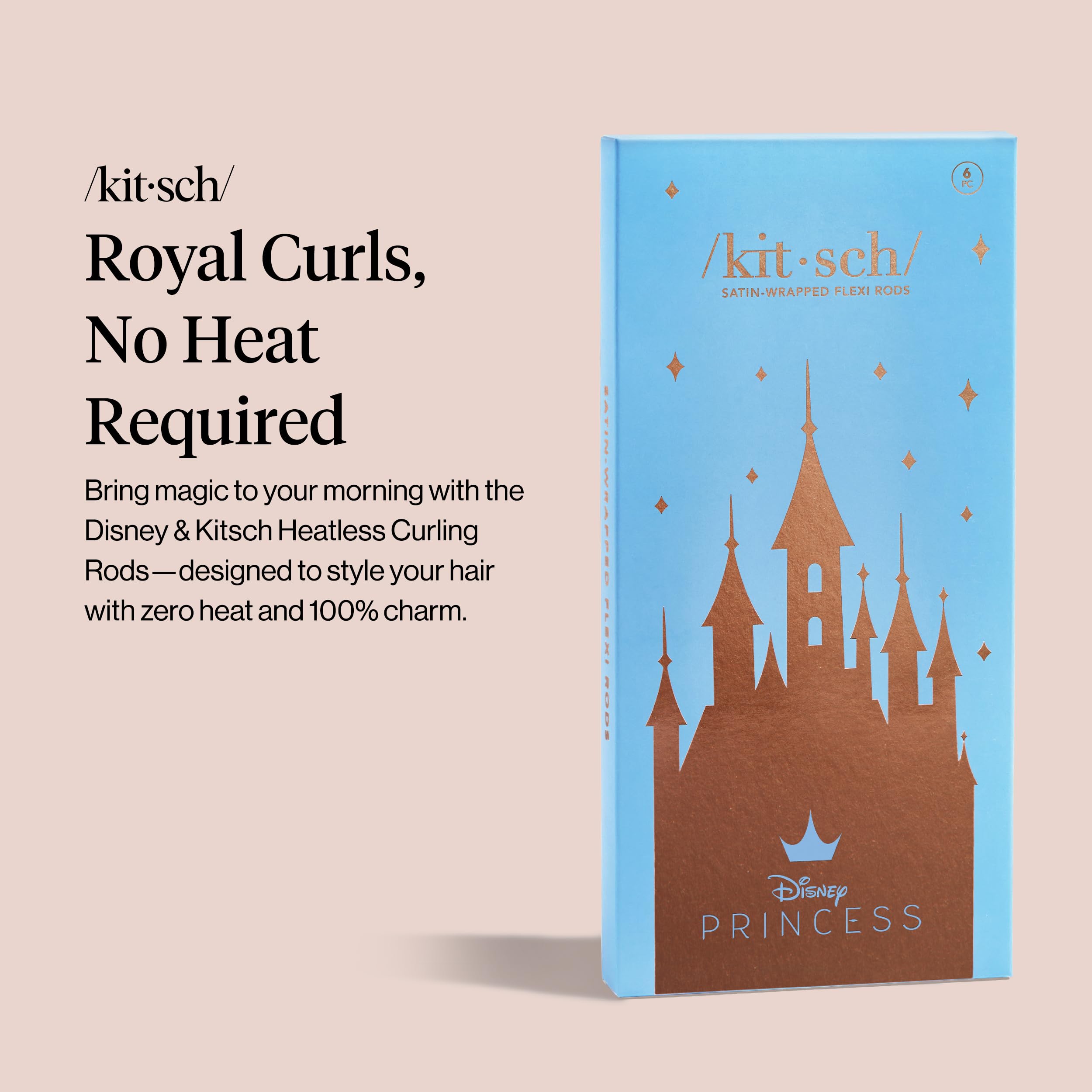 Kitsch ensemble rouleaux satin, coiffage naturel sans chaleur.