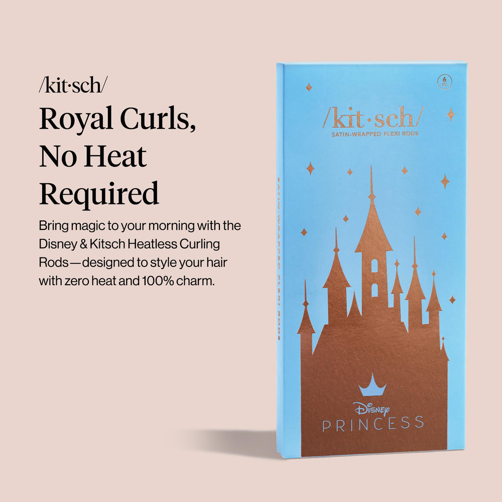 Kitsch ensemble rouleaux satin, coiffage naturel sans chaleur.