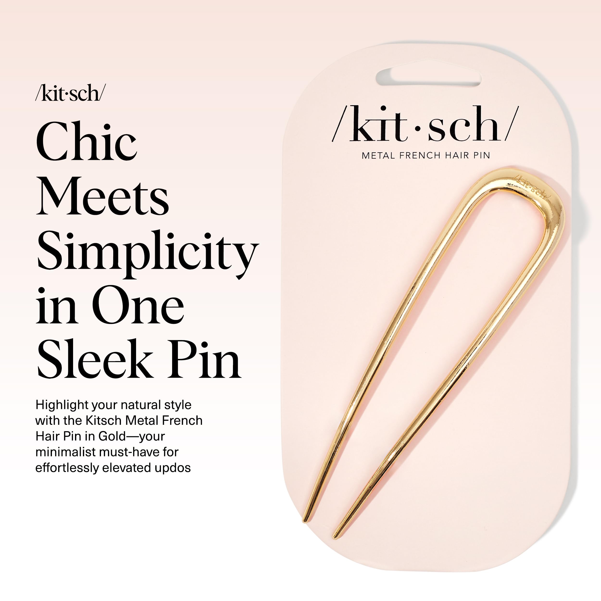 Épingle Kitsch pour chignon, bun ferme et coiffure prête en un instant.