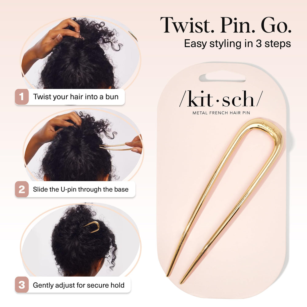 Épingle Kitsch, design minimaliste qui s’accorde à toutes les coiffures.