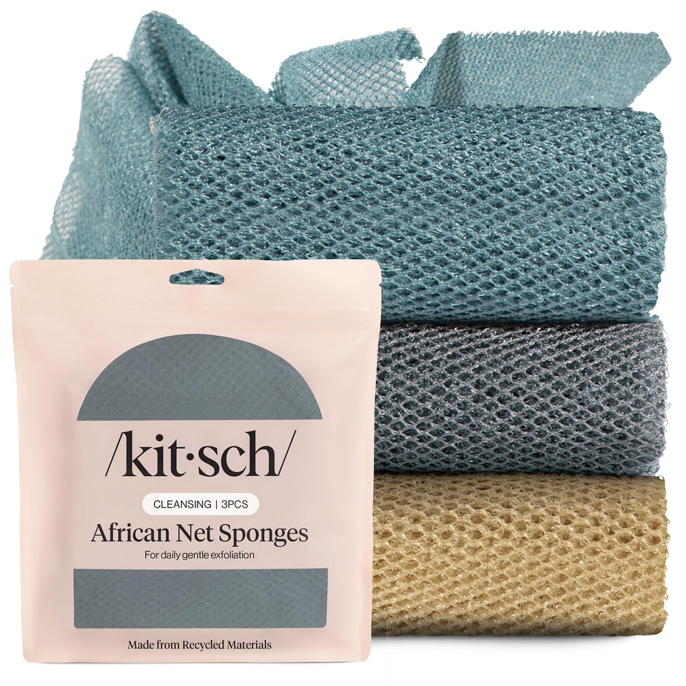 Éponge réseau africain Kitsch idéale pour exfolier en douceur le corps.