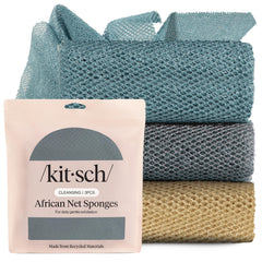 Éponge réseau africain Kitsch idéale pour exfolier en douceur le corps.