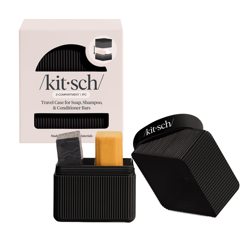 Kitsch étui savon voyage intérieur: compartiments séparés pour des barres propres.