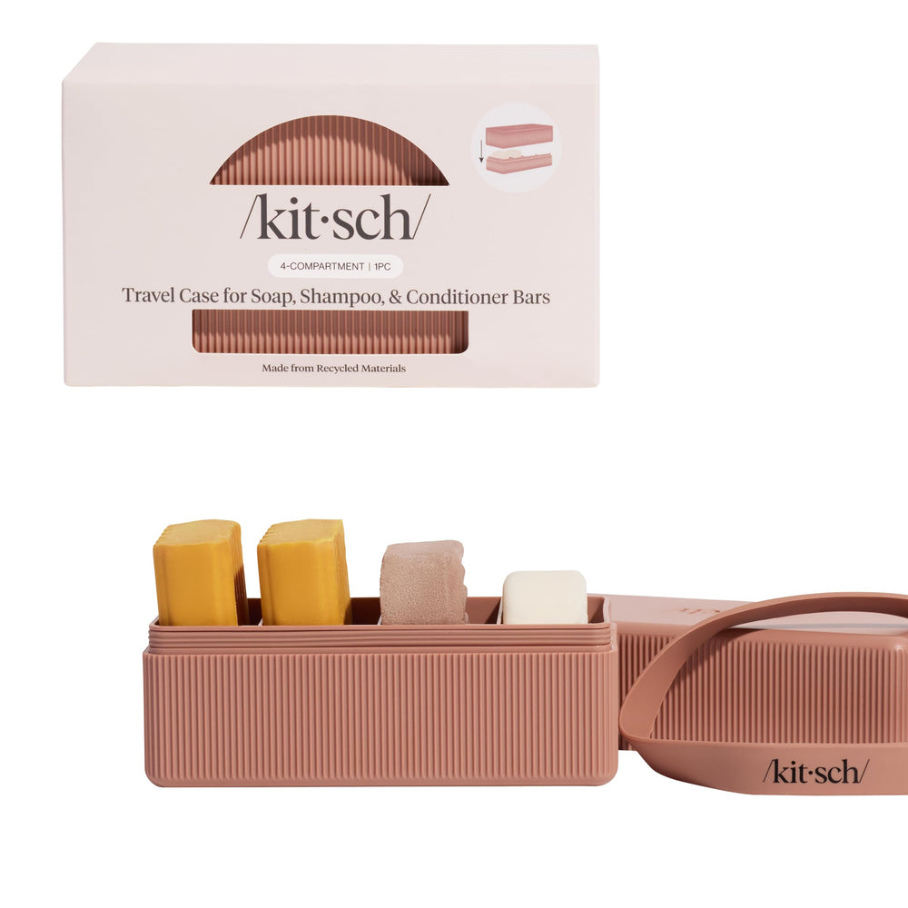 Kitsch étui savon voyage compact, idéal pour glisser dans la trousse de toilette.