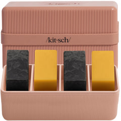 Kitsch étui savon voyage quatre compartiments, rangement optimal pour barres et accessoires.