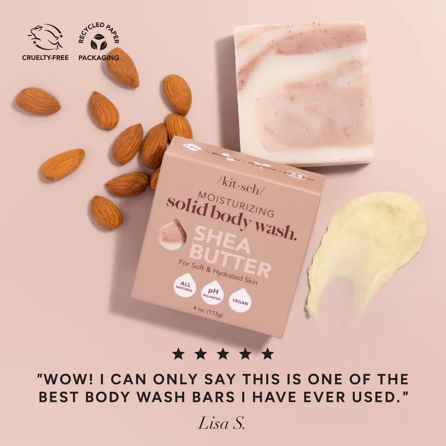 Kitsch Exfoliant végétal – soin quotidien pratique en barre.