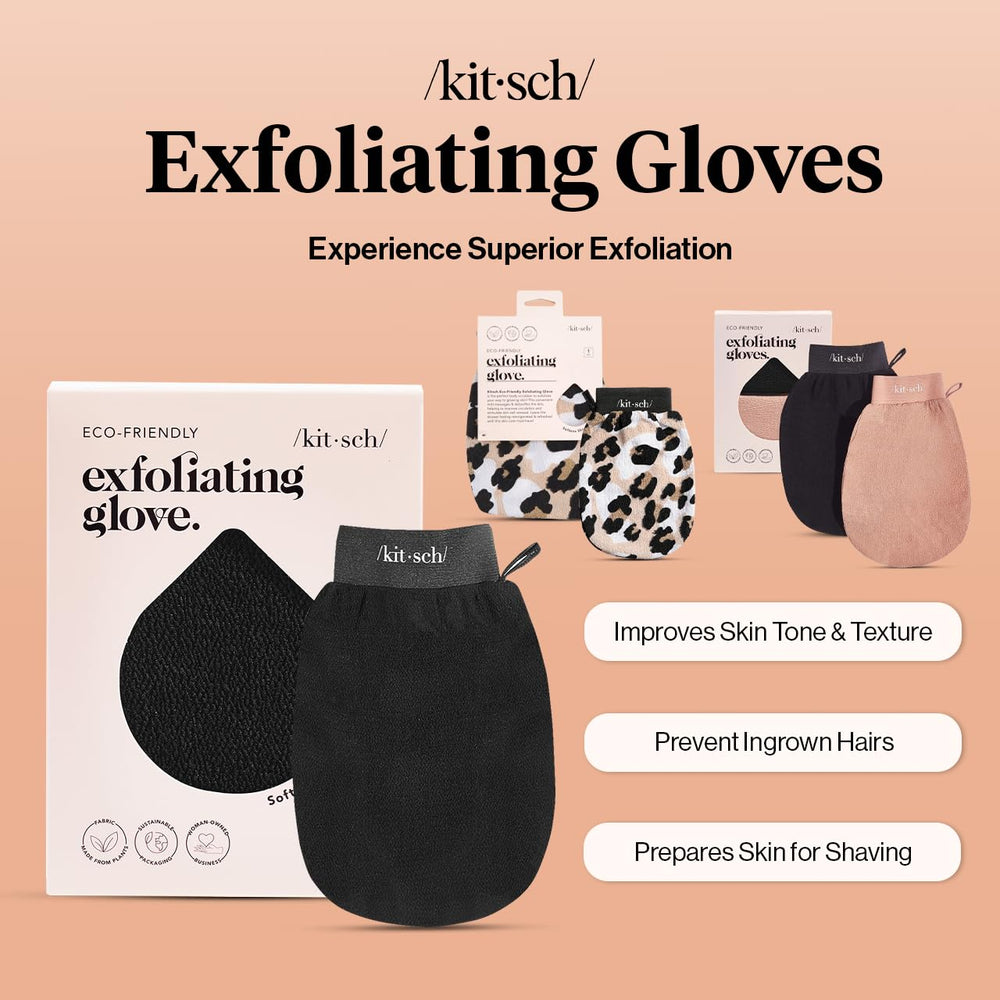 Gant exfoliant écoresponsable Kitsch, réutilisable et durable