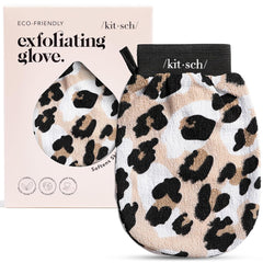 Gant exfoliant Kitsch Léopard prêt pour exfolier le corps en douceur