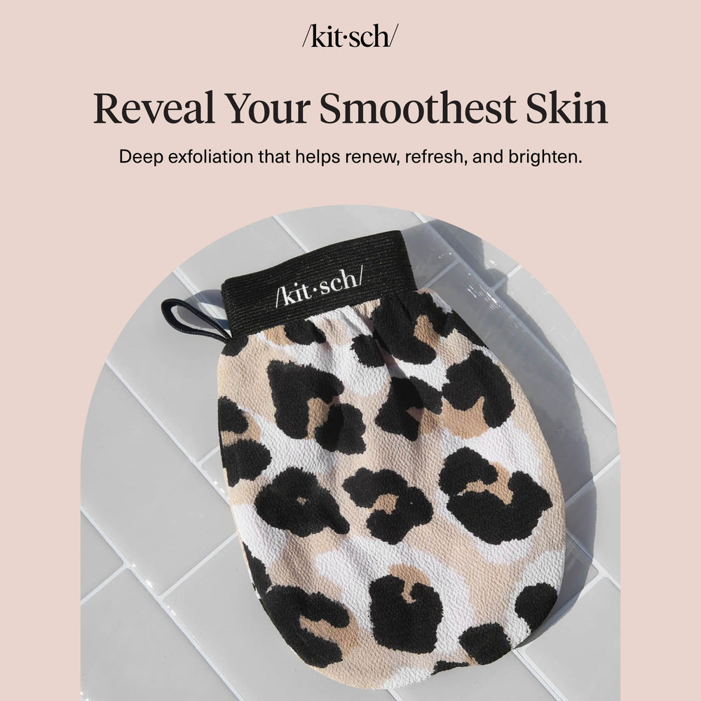Gant exfoliant Kitsch Léopard cadeau parfait pour soins et relaxation