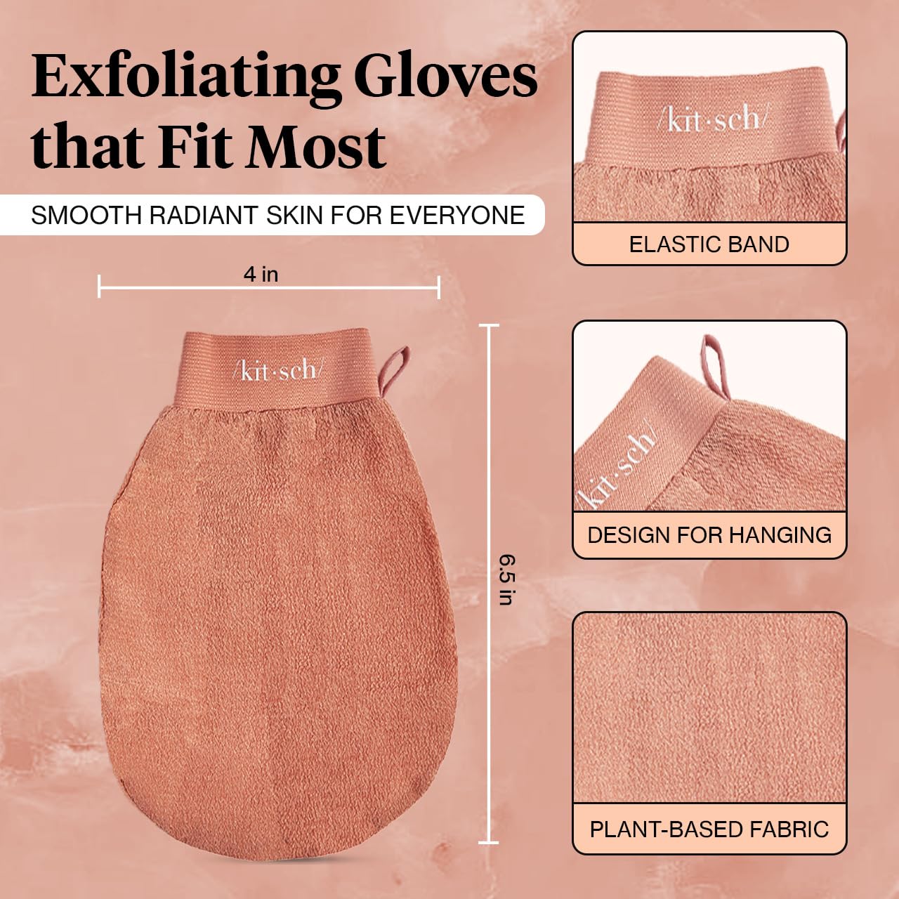 Gants éco-responsables Kitsch réutilisables pour une routine durable.