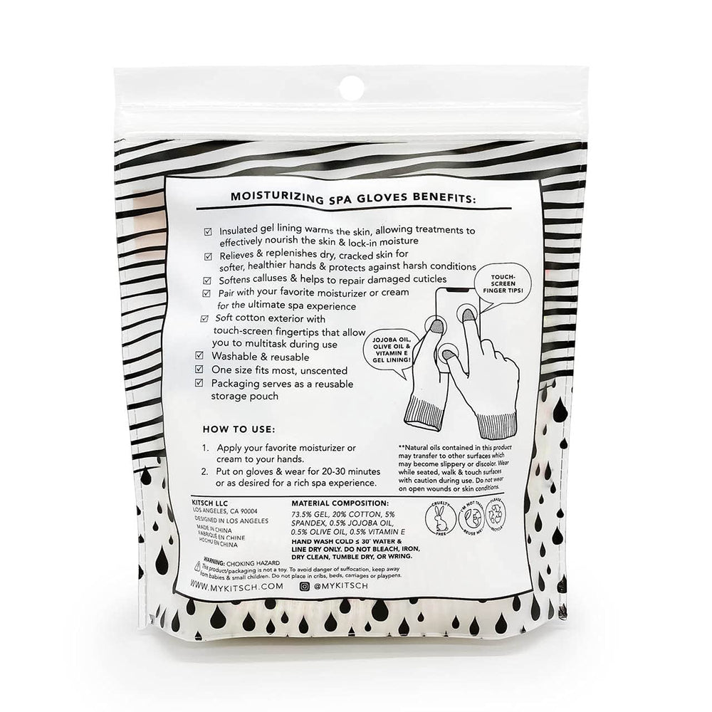 Confort et douceur gants spa Kitsch pour mains sensibles