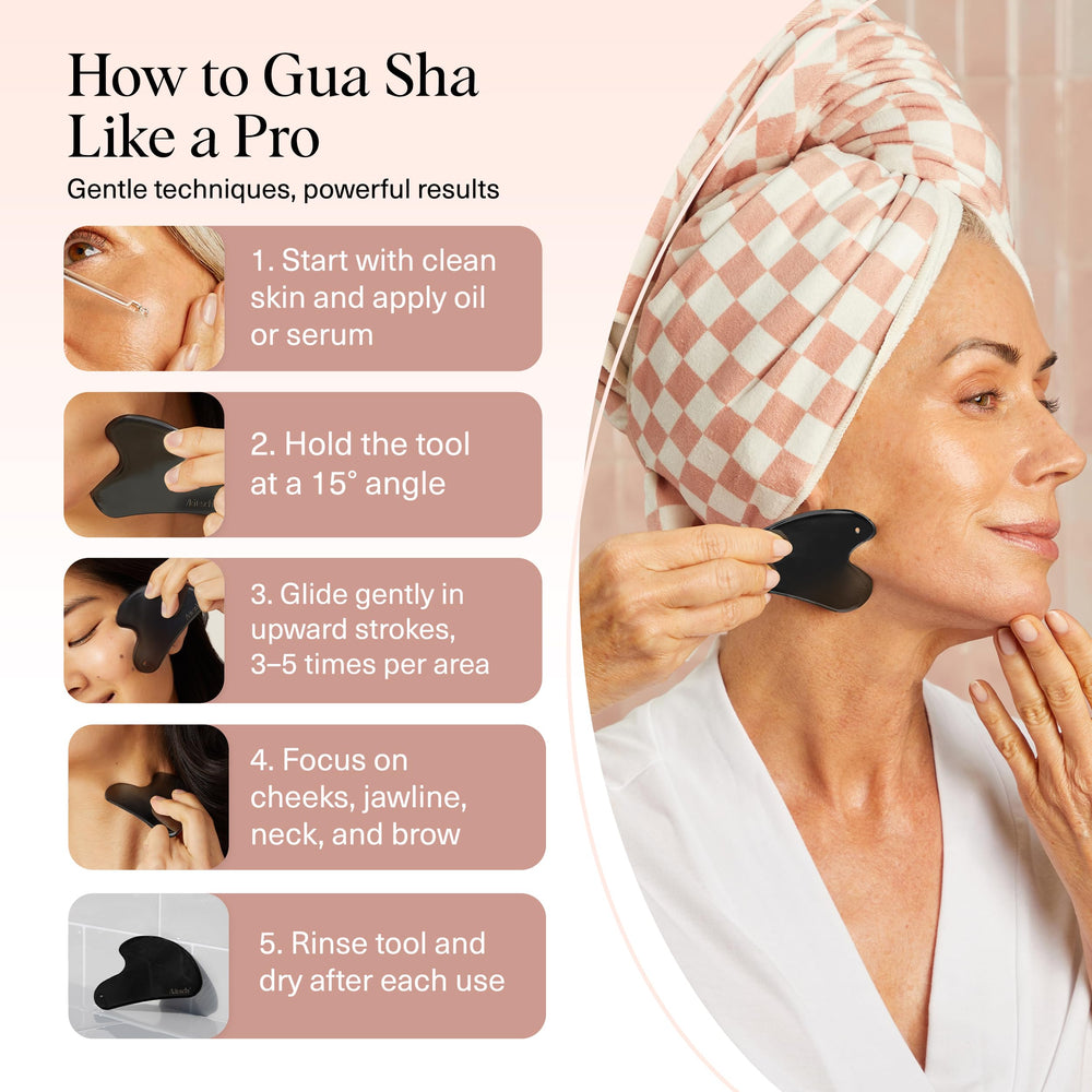 Kitsch gua sha acier, outil hygiénique et facile à nettoyer.