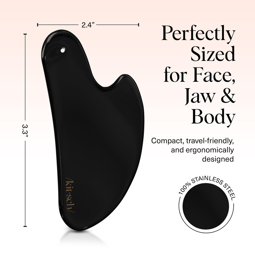 Kitsch gua sha acier, refroidissement naturel pour rafraîchir la peau.