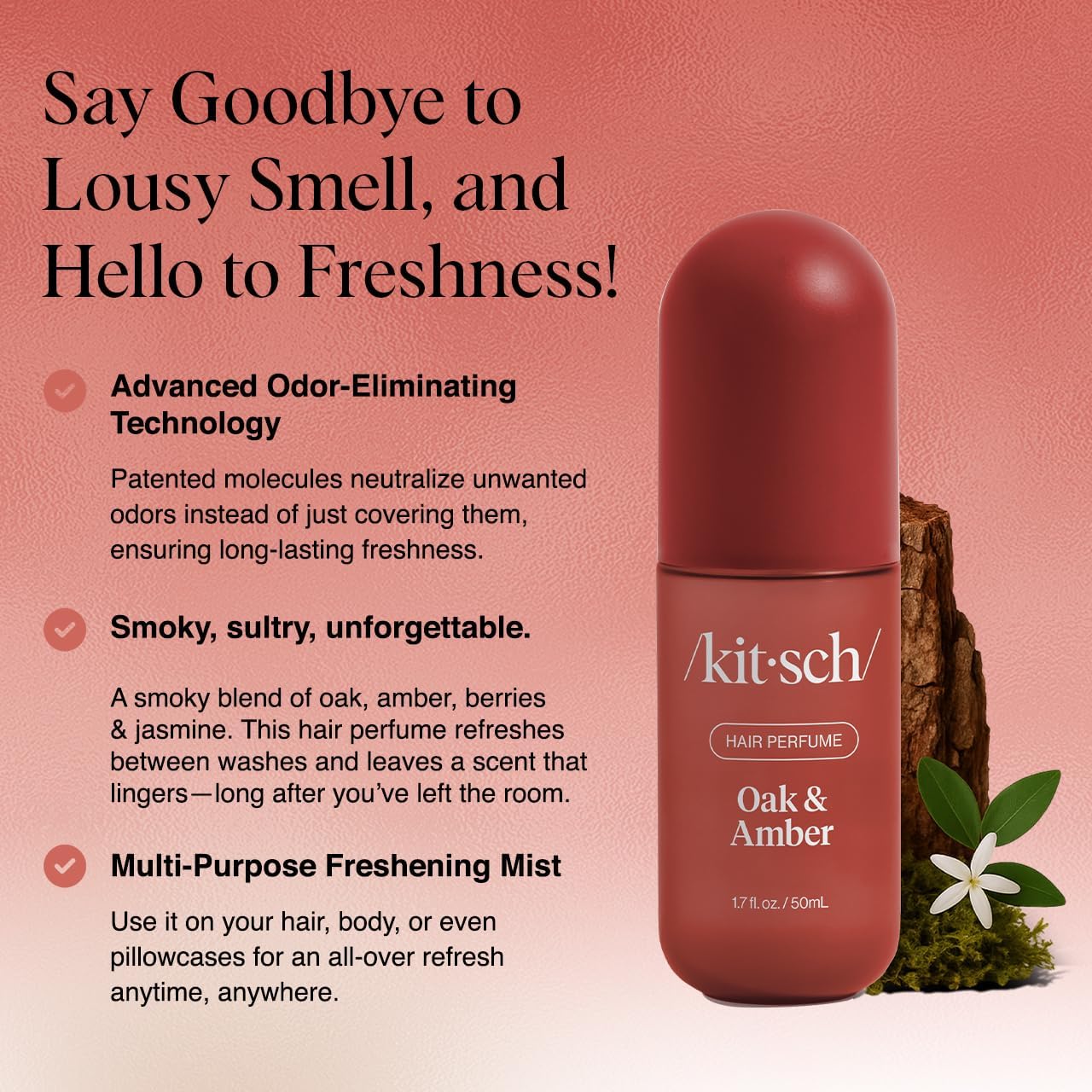 Kitsch Hair Perfume utilise technologie d’élimination des odeurs pour cheveux frais