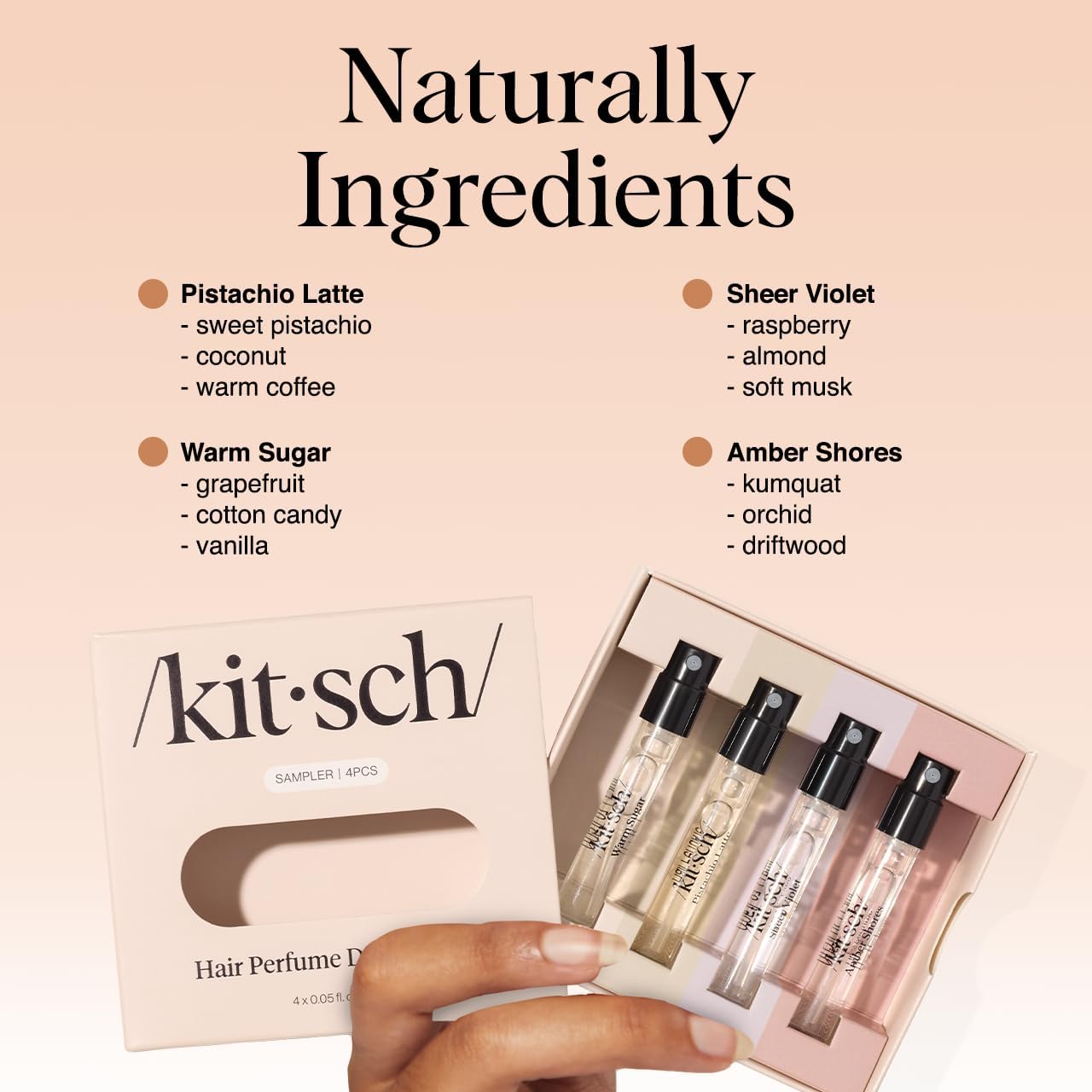 Kitsch Hair Parfum Usage-cheveux-corps – rafraîchit cheveux et peau entre les lavages.
