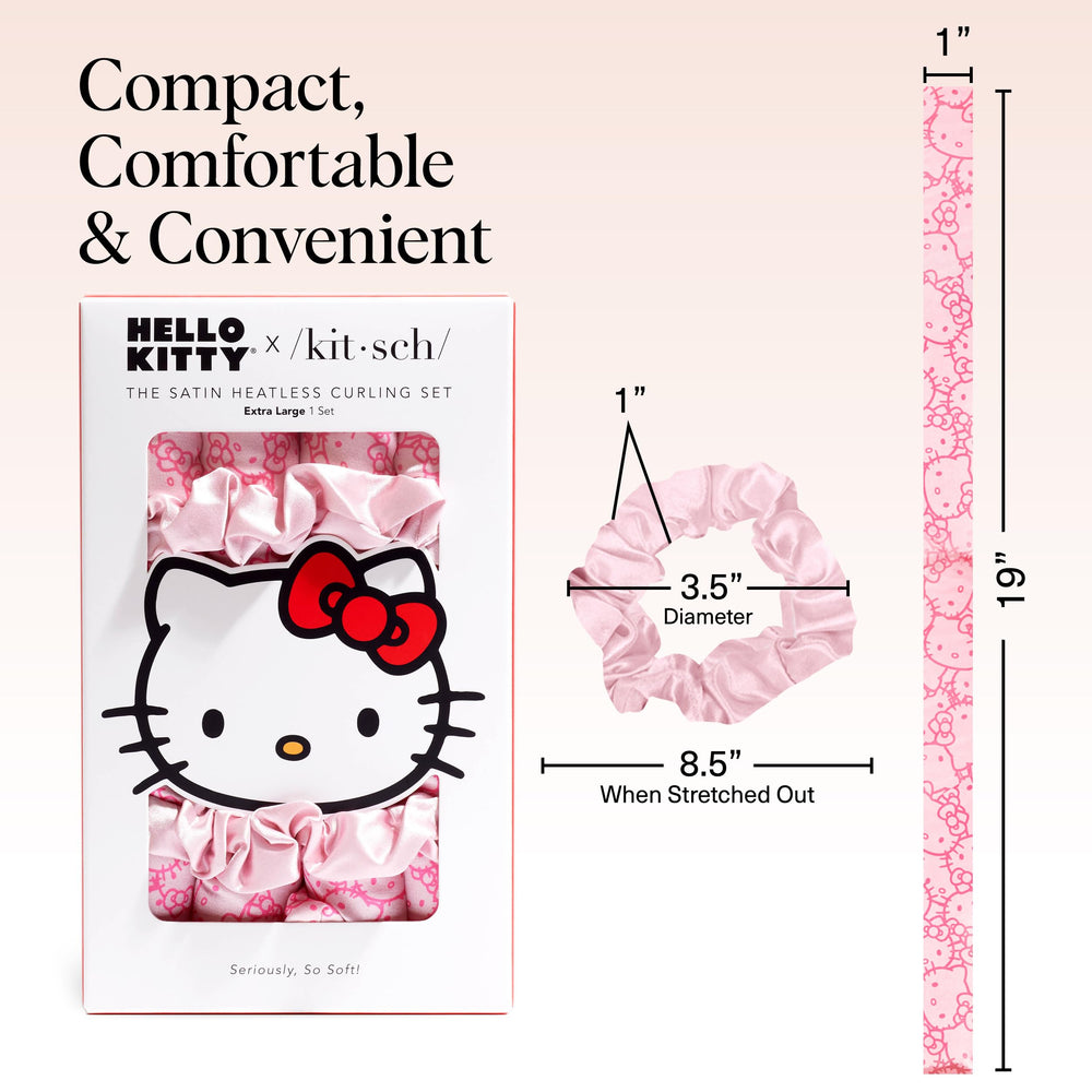 Détails des dimensions compactes du kit Hello Kitty x Kitsch