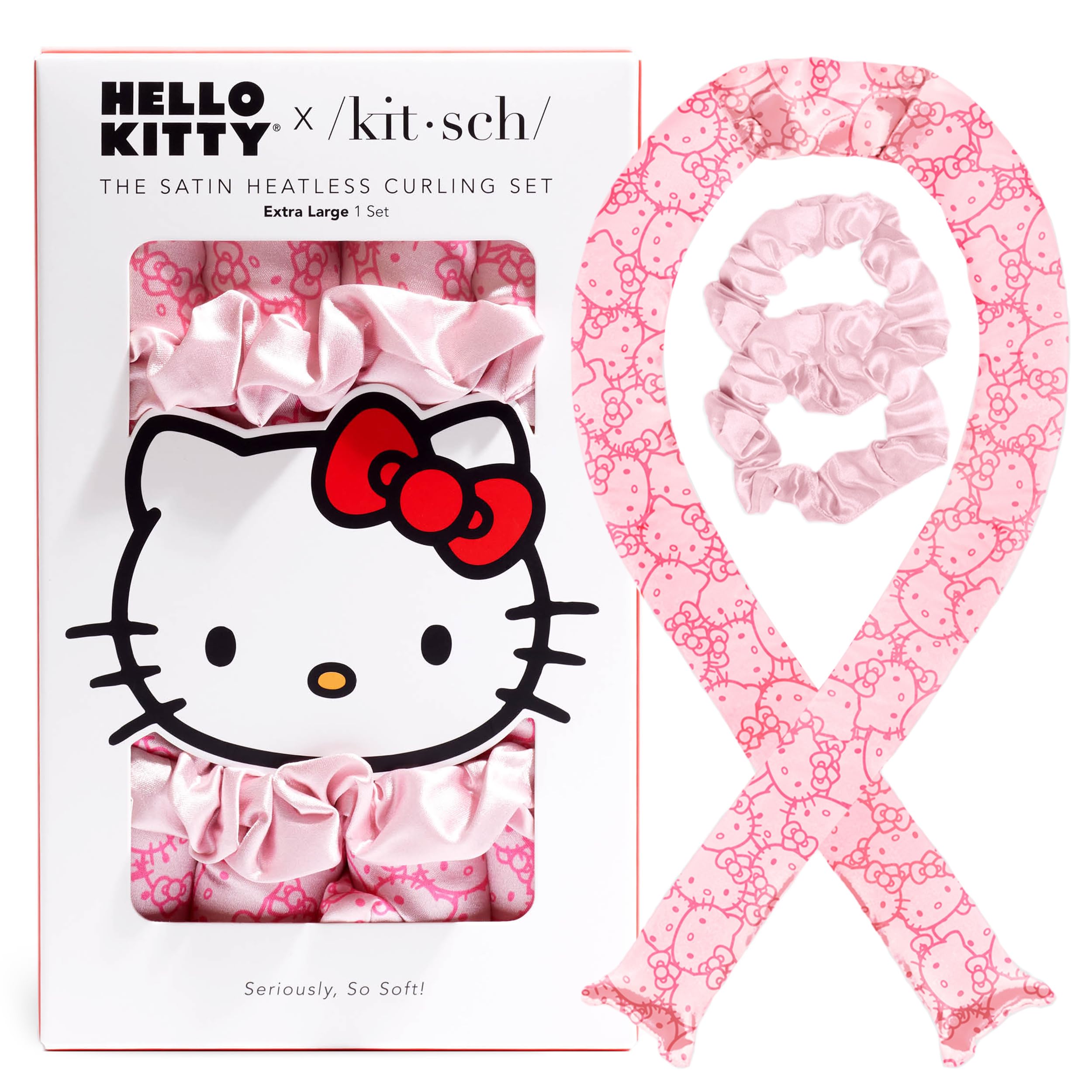 Hello Kitty x Kitsch: rouleau satin sans chaleur pour boucles douces
